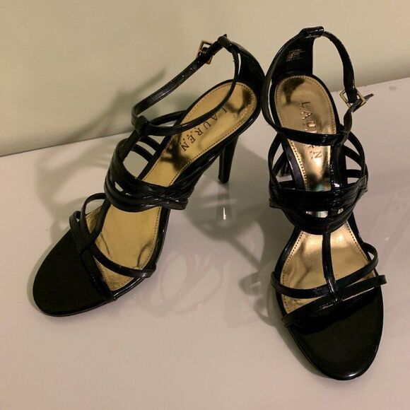 Lauren Ralph Lauren new never worn strappy spike heel dress sandal, Sz 8 1/2 - Picture 2 of 16